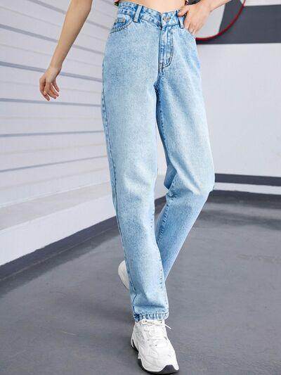 Stylish Straight Leg Jeans with Pockets for Every Occasion