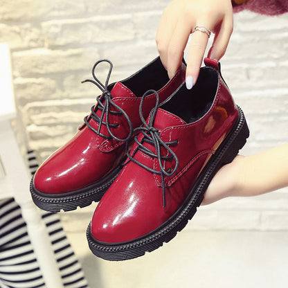 Round Toe Lace-up Derby Shoes