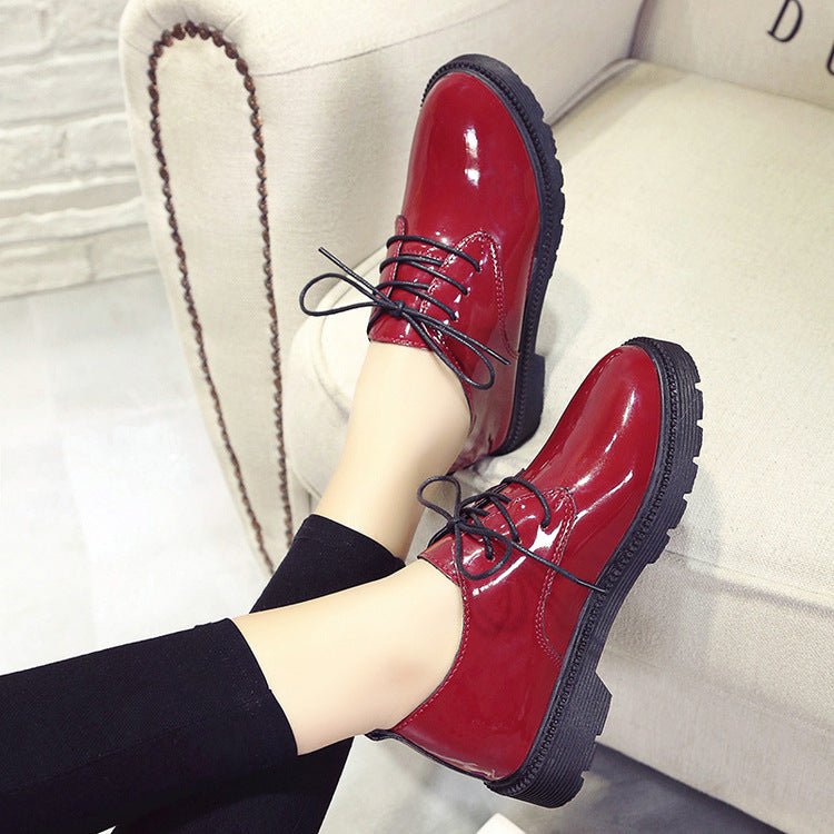 Round Toe Lace-up Derby Shoes