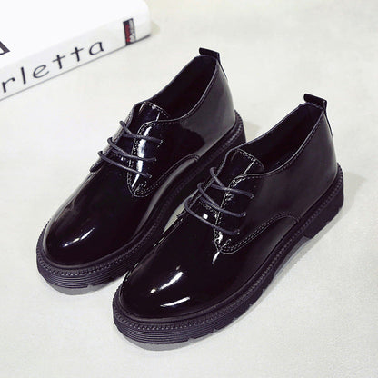 Round Toe Lace-up Derby Shoes