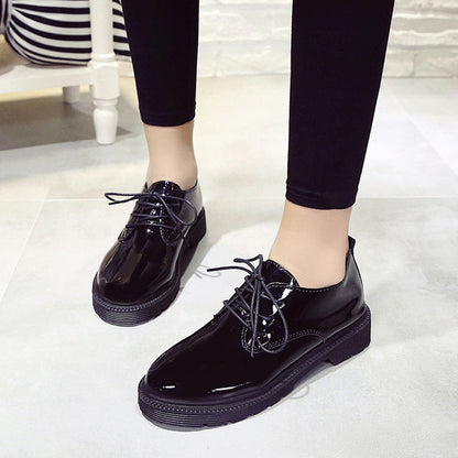 Round Toe Lace-up Derby Shoes