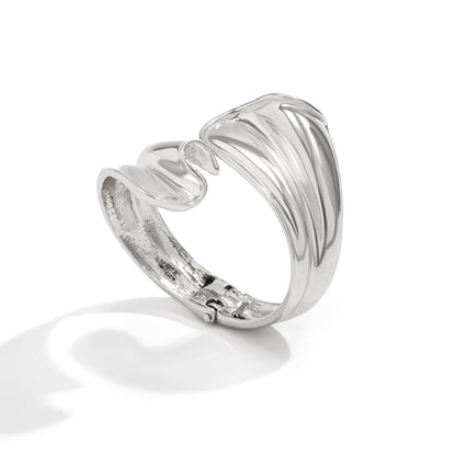 Punk style exaggerated irregular folds personalized winding fish tail bracelet Bracelet