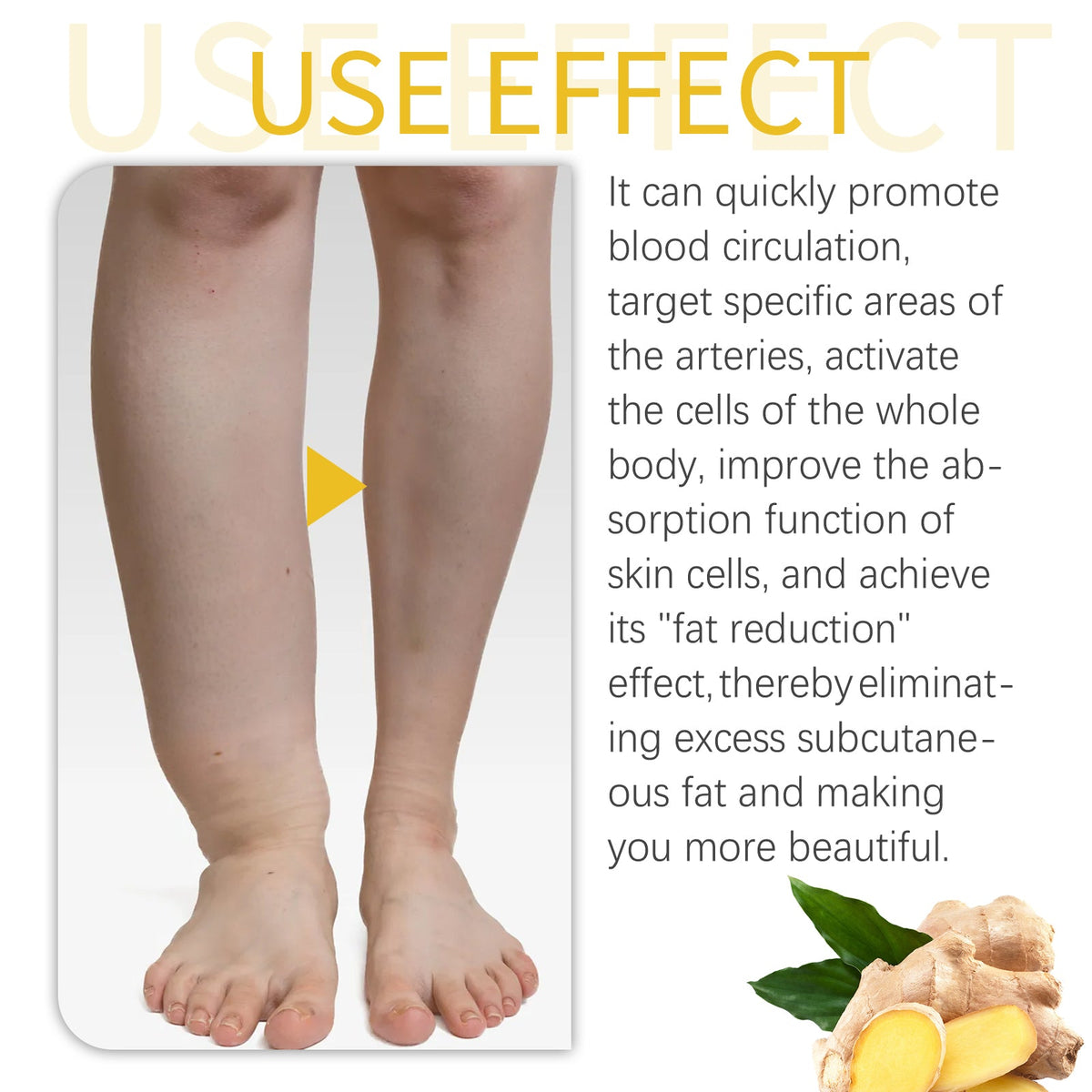 Swell Reduce Magnet Soothing Ger Patch, Ginger Essence Massage Relief Leg Swelling Pain Firming Slimming Care Patch