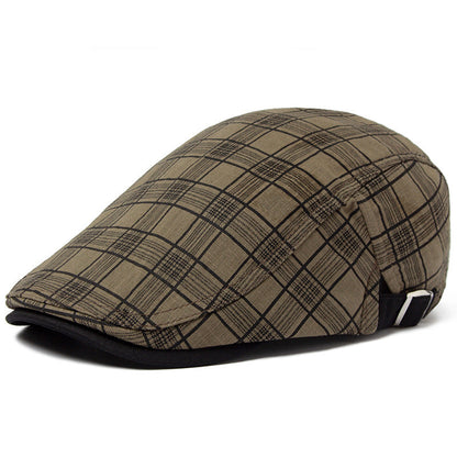 Mens Lightweight Summer Plaid Beret