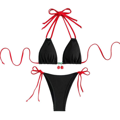 New Style Swimsuit Womens Sexy Little Cherry Bikini Beach Vacation Two-Piece Swimwear For Women