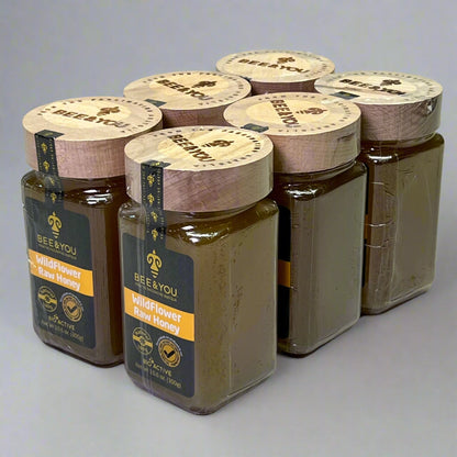 BEE & YOU (6 PACK) Wildflower Raw Honey 10.6 oz Brown BB 07/27
