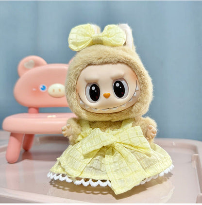 Clothing] Labubu Clothes with PVC Face Pendant, Labubu Sitting Party Series Doll Clothing
