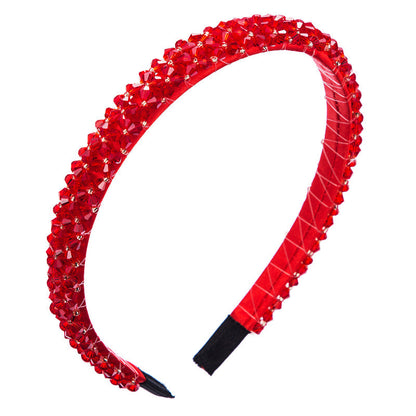 Korean Style Thin Edge Crystal Headband Women's Fashion Super Flash Headband Party Press Hair Accessories