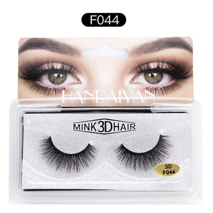 Explosive 3D Mink Hair False Eyelashes Curled Soft Slender Three Dimensional Thick False Eyelashes