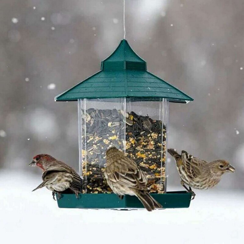 Outdoor Balcony Waterproof Hanging Bird Feeder