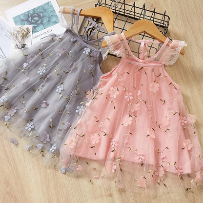 Lace gauze dress