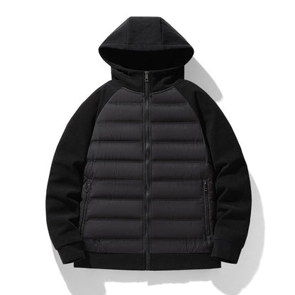 Knitted Patchwork Sports Hooded Jacket For Men And Women