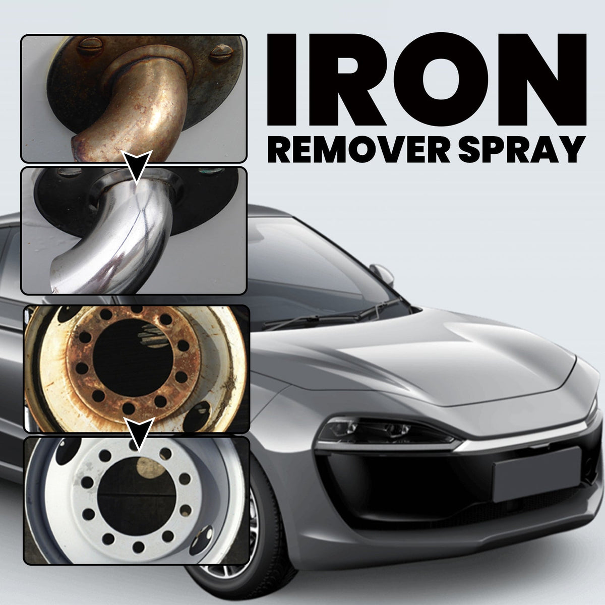 Iron Remover Spray, Vehicle Rust Polishing Cleaning Decontamination Care Multi-Purpose Maintenance Agent