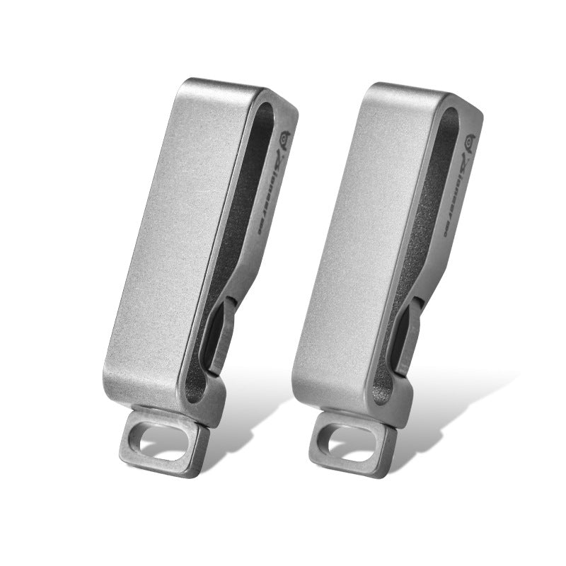 Titanium Waist Belt Buckle & Keychain. Portable EDC Outdoor Tool