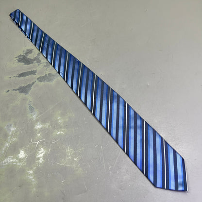 ALEXANDER JULIAN COLOURS Slanted Formal Pattern Tie 60" Blue/White (Pre-Owned)
