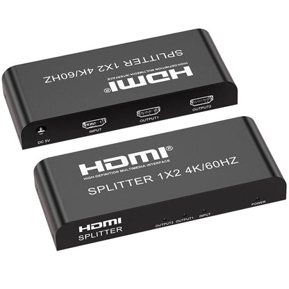 HDMI Distributor 1x2 4K60HZ Series HDMI One In Two Out Divider HD Video Same Screen Device