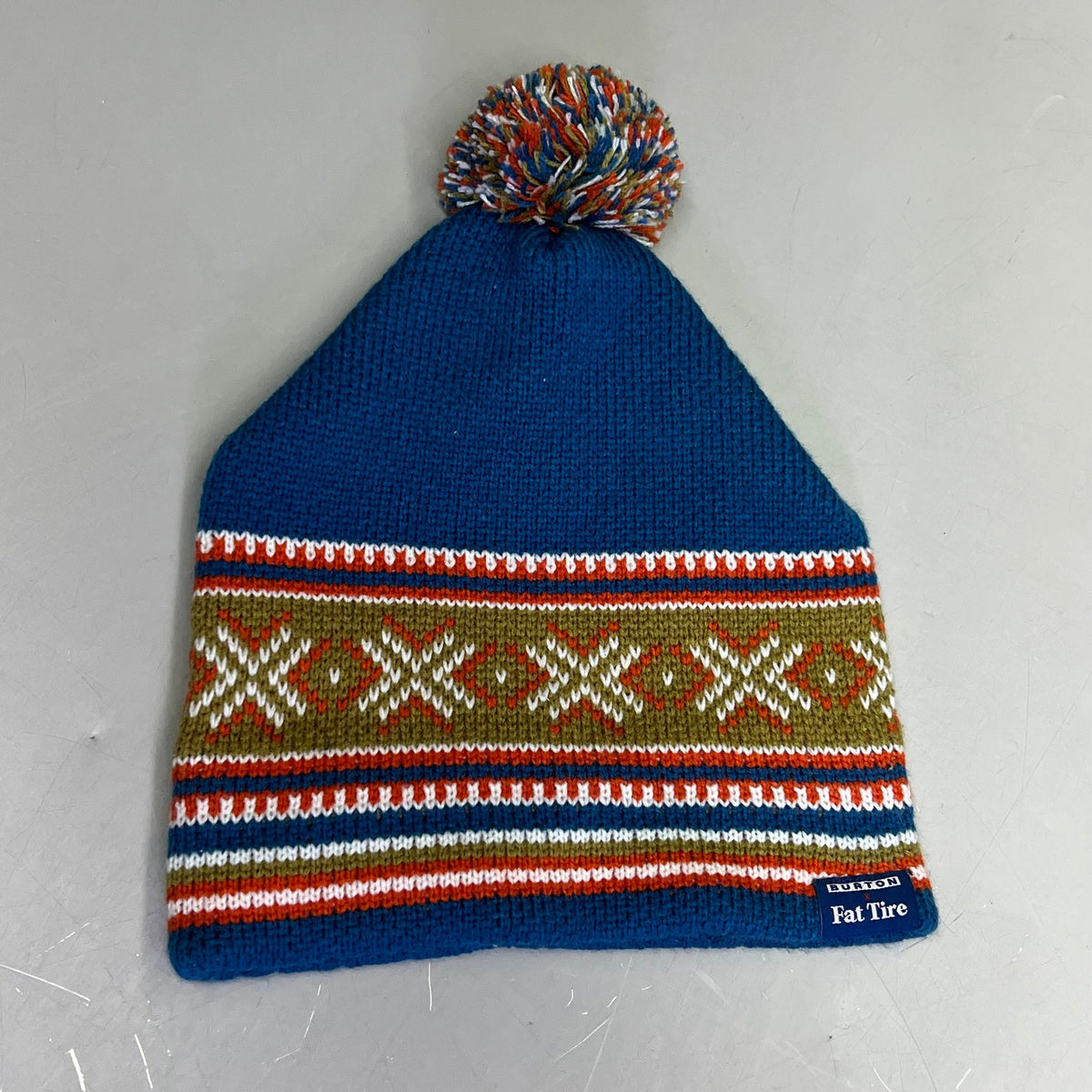 BURTON Snowboard X Fat Tire FT Fairisle Pom Beanie One Size Multicolor (Used)