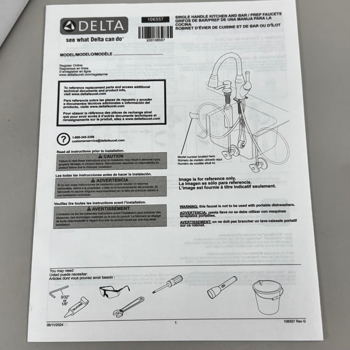 DELTA Pull-Down Kitchen Faucet Upgrade 1L Spot Shield Stainless 19888Z-SP-DST