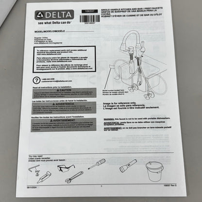 DELTA Pull-Down Kitchen Faucet Upgrade 1L Spot Shield Stainless 19888Z-SP-DST