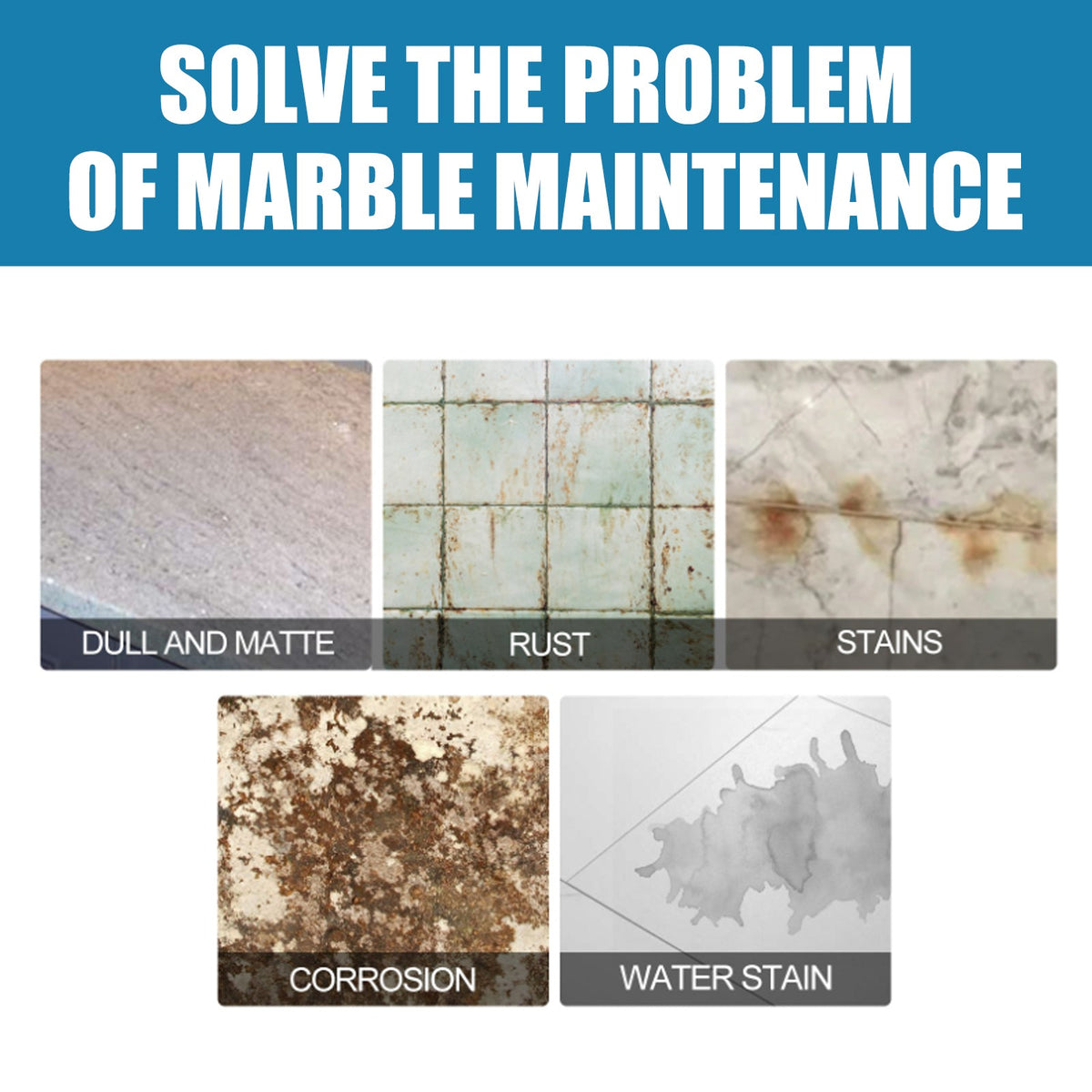 Stone Crystal Plating Kitchen Quartz Stone Tile Countertop Scratch Repair Cleaning Stain Brightener
