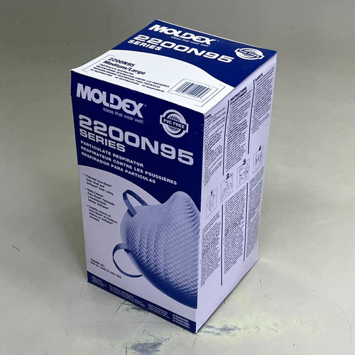 MOLDEX (20 PACK) Dura-Mesh Shell Face Respirators BB 05/30 White 2200N95