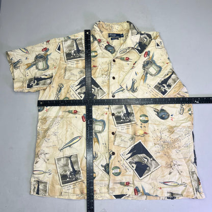 POLO BY RALPH LAURN Vintage Camp 100% Cotton Men's Sz XL Tan