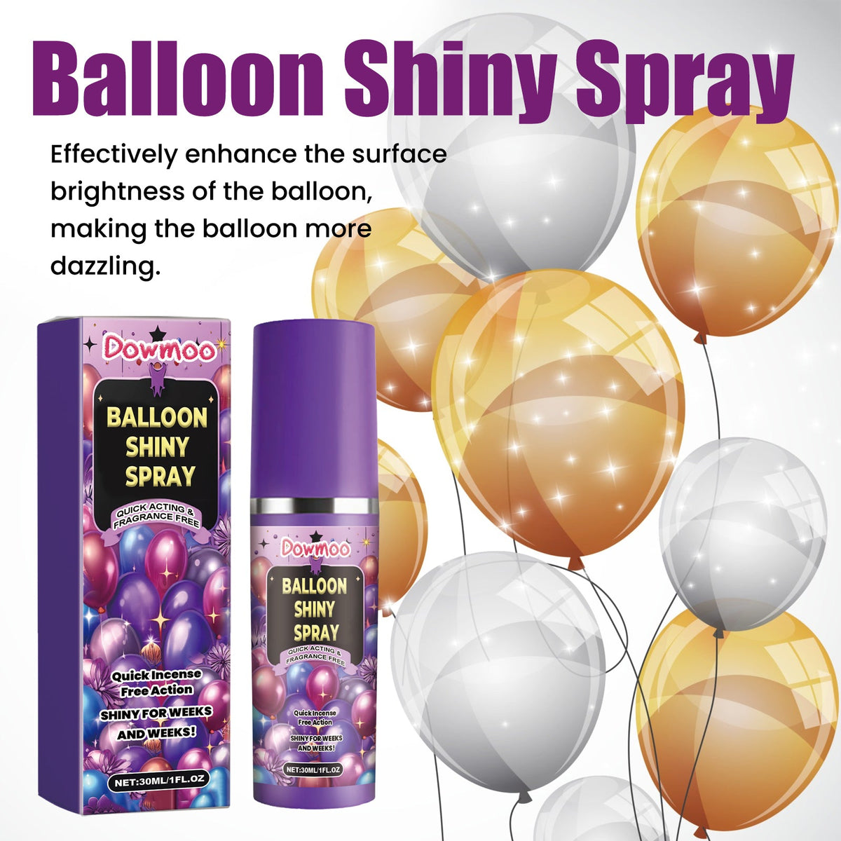 Balloon Atmosphere Gloss Spray, Balloon Surface Texture Gloss Anti-Oxidation Lasting Shine Spray