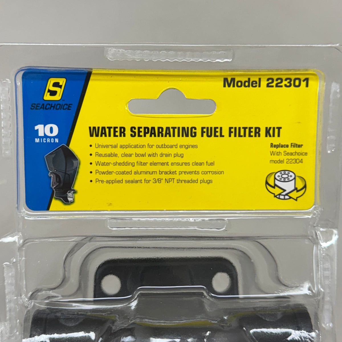 SEACHOICE Water Separating Fuel Filter Kit With Clear Bowl 22301