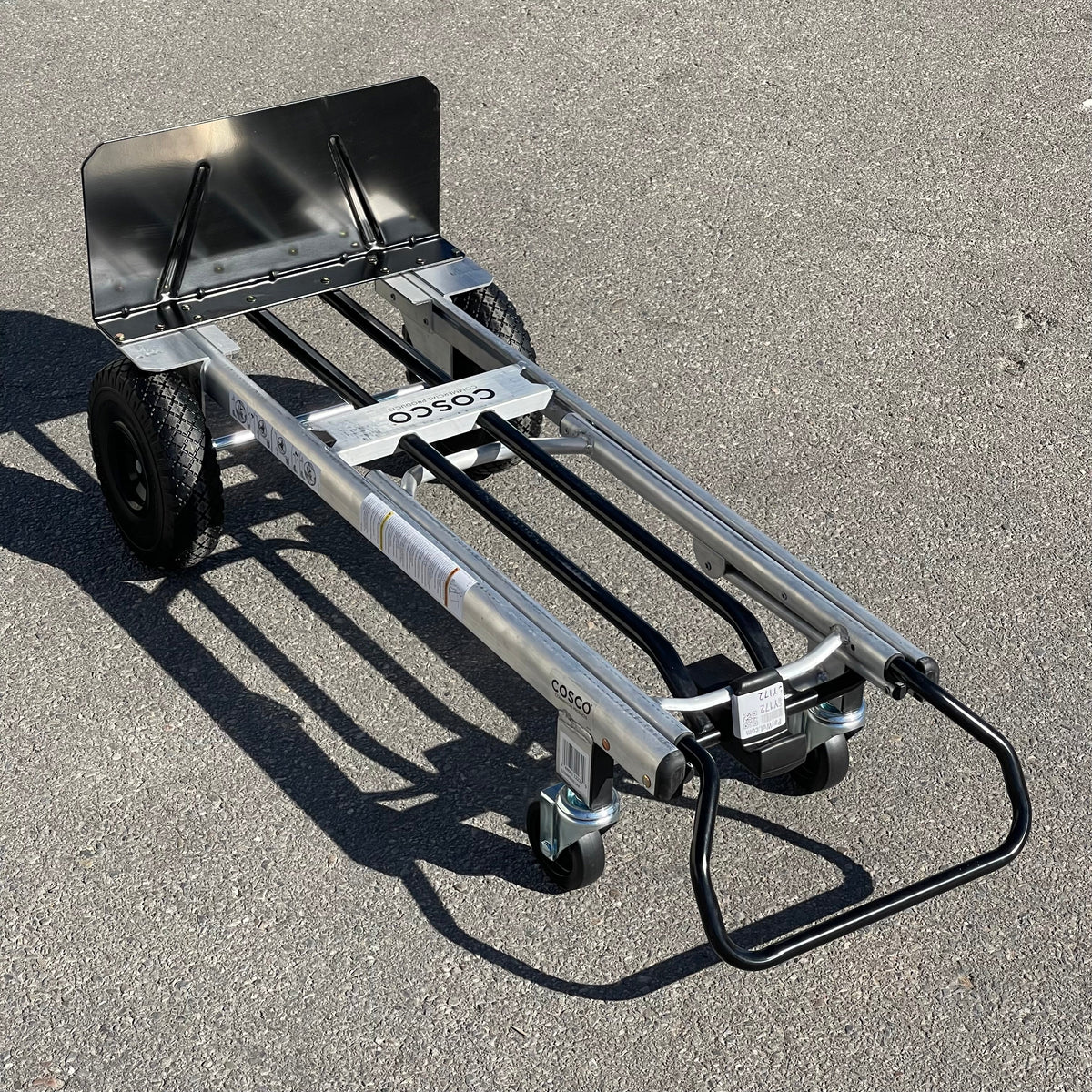 COSCO 2-In-1 Hybrid Handtruck Silver & Black 12204ASB1E