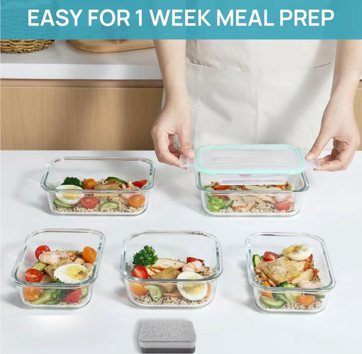 FreshSeal Glass Storage Set