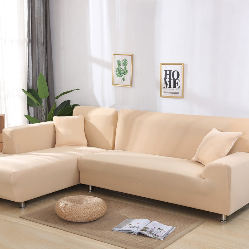 Solid color sofa cover, elastic tight package, full cover, fabric sofa cover, sofa cushion, sofa cover