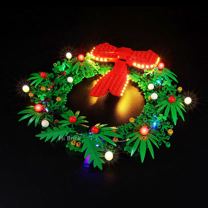 Building block lighting compatible with LEGO 40426 Christmas wreath holiday gift LED lights LEGO lights