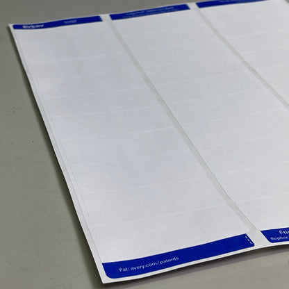 AVERY Easy Peel Sure Feed Address Labels 30 Sheet 1"x 2-5/8" Adhesive White 5160