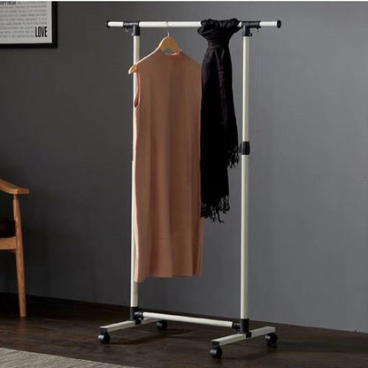 Short hanger, used for hanging heavy-duty rolling hangers with bottom racks and wheels for clothes