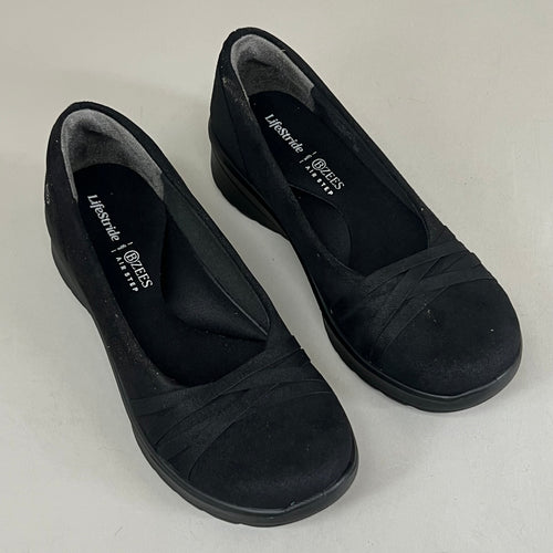 LIFESTRIDE Bzees Air Step Ballet Shoes Goody Women's 6 medium Black
