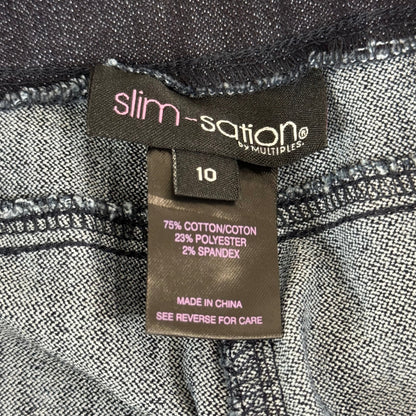 MULTIPLES Ankle Pant Petite Women's Sz 10 Denim M2604P