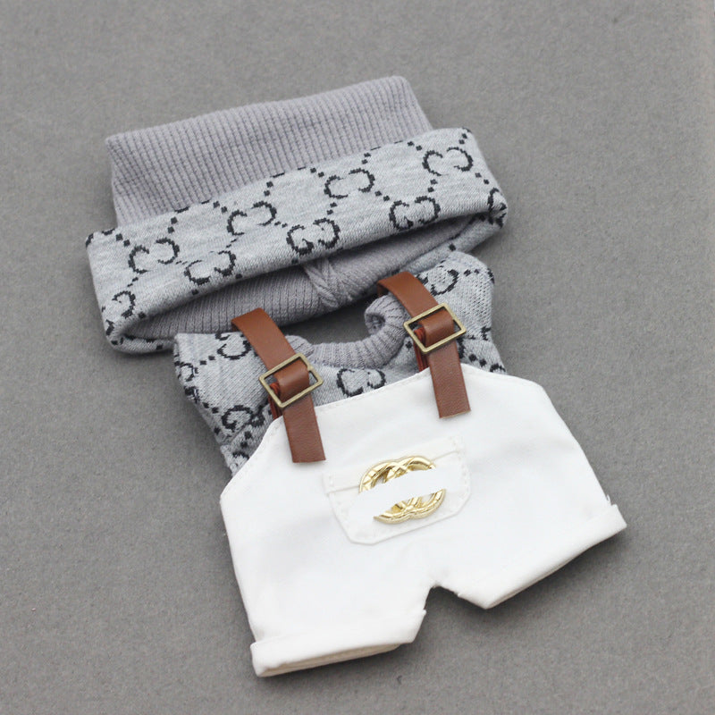 17cm Labubu First and Second Generation Blind Box 10cm Cotton Crying Doll Clothes Knitted Printed Hat