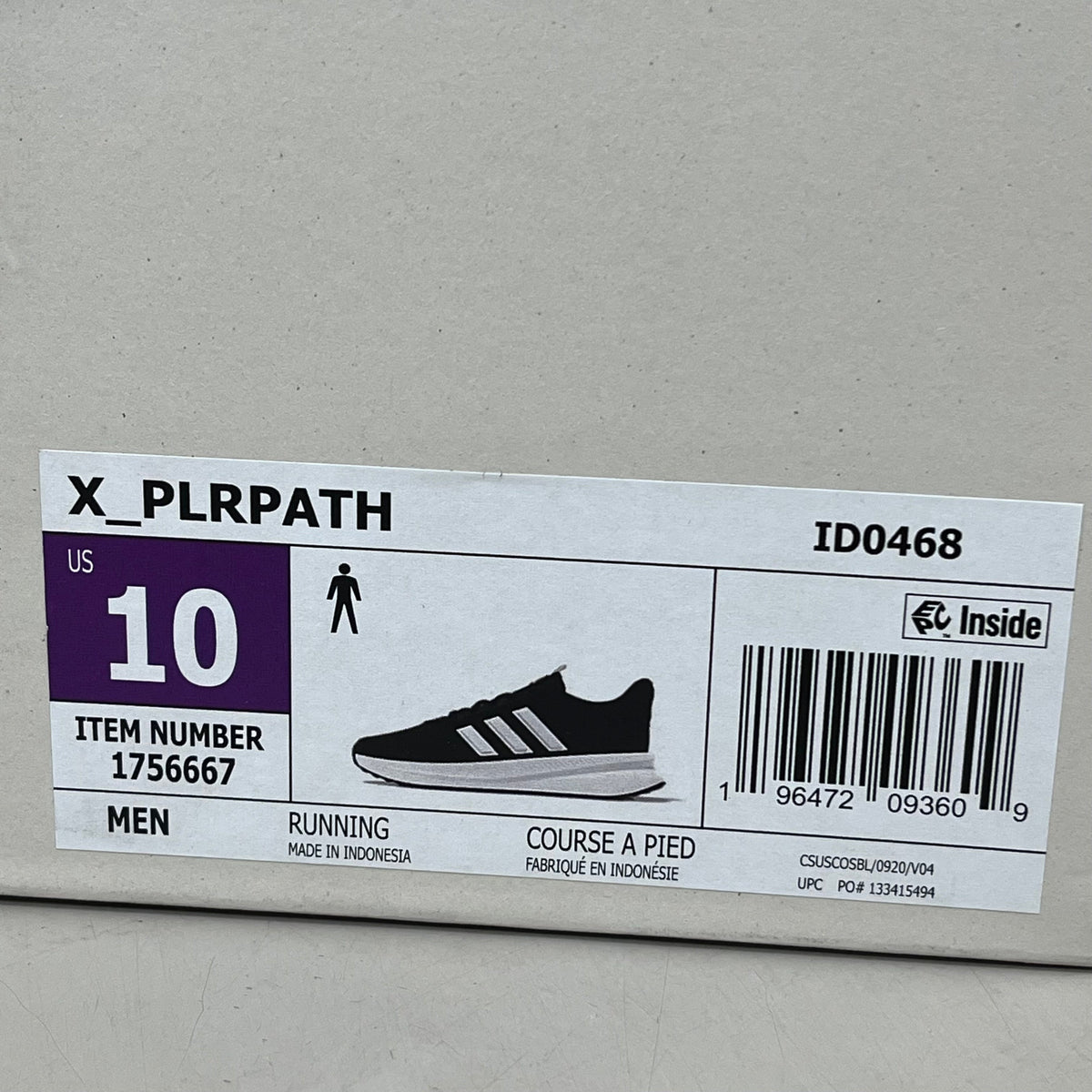 ADIDAS X_PLRPATH Running & Hiking Shoes Mesh Upper Men's Sz 10 White/Black ID0468