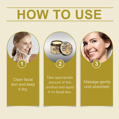 Tallow Honey Facial Moisturizer Hydrating Moisturizing Gentle Care Skin Cream
