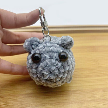 Chenille singing sad hamster keychain pendant Hamster emotional comfort doll