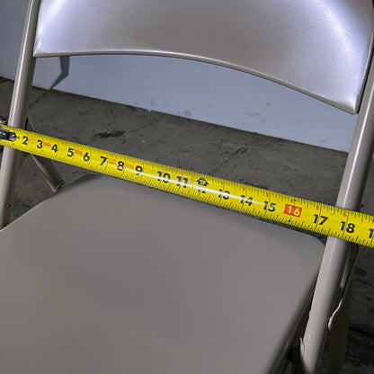 STAPLES (4 Pcs) Metal Office Stacking & Folding Chair, Beige 51503