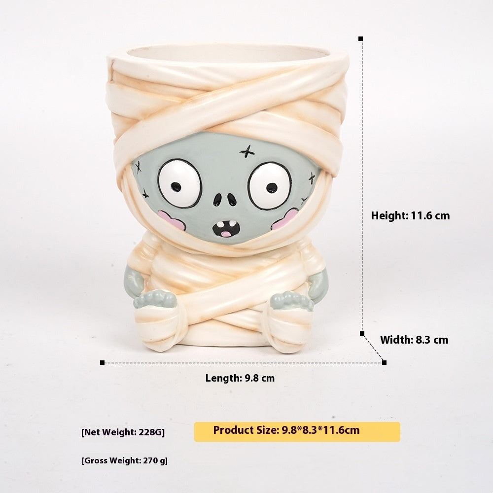 Halloween Creative Cartoon Flower Pot Resin Decorations