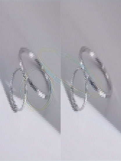 Thick Metal Round Hollow Ring Minimalist Luxury Index Finger Ring for Women