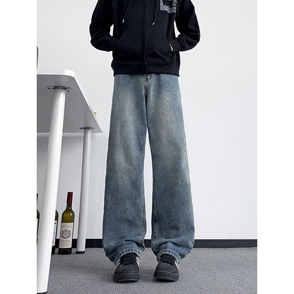 American-style Distressed Jeans For Men Versatile And Casual