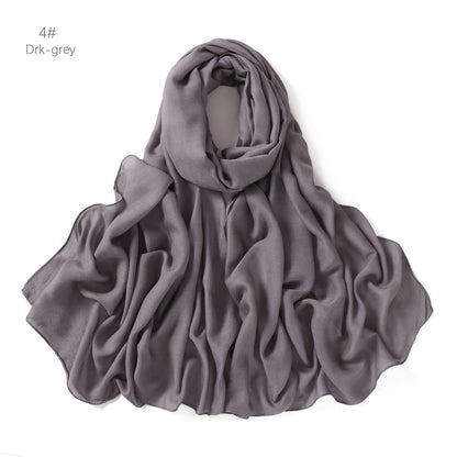 Modal Solid-color Thin-edged Breathable Headscarf