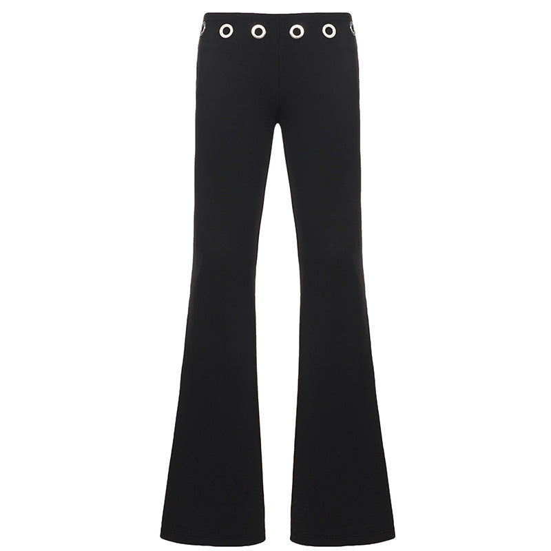 Street-style Athletic Sheath Pants Versatile Bootcut Trousers