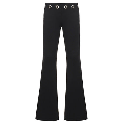 Street-style Athletic Sheath Pants Versatile Bootcut Trousers