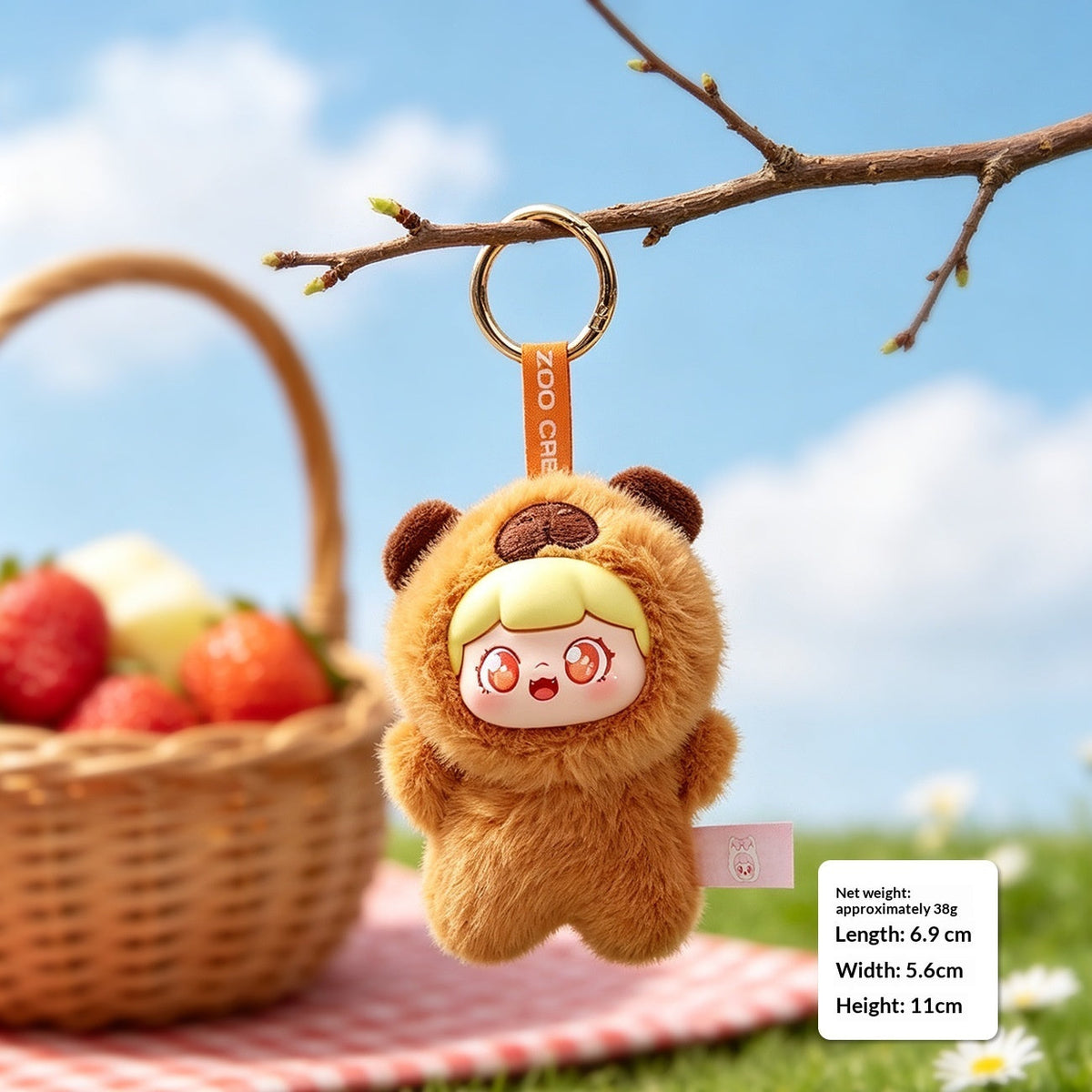 Plush Sweet Cub Animal Series Keychain