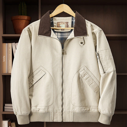Men's Washed Cotton Flight Jacket
