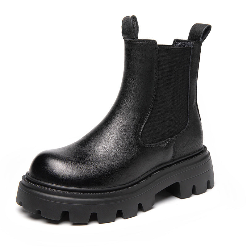 Women's Leather Thick-soled Leather Martin Boots